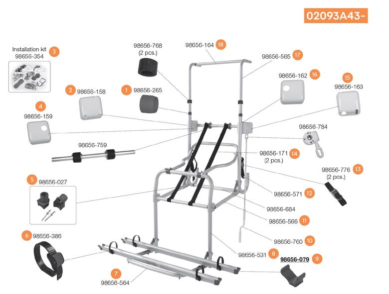 Carry Bike Lift 77 alkatrészek 